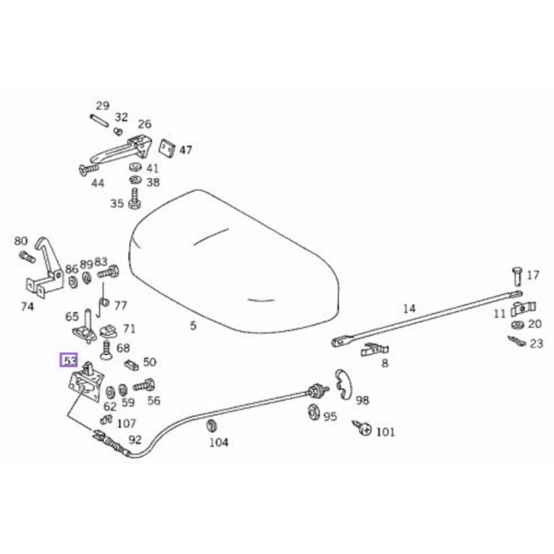 Fechadura Inferior Capô Mercedes Benz 1113 1317 1519 2219