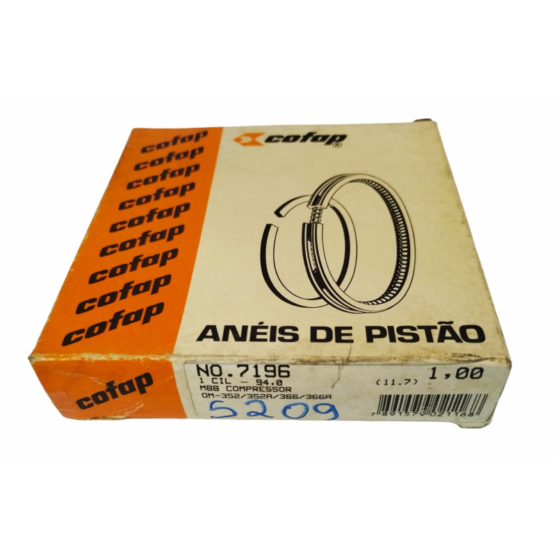 Jogo De Anéis De Pistão Std Cilindro 128mm Mbb Om 442la/447la/449/449a/449la Gc6926