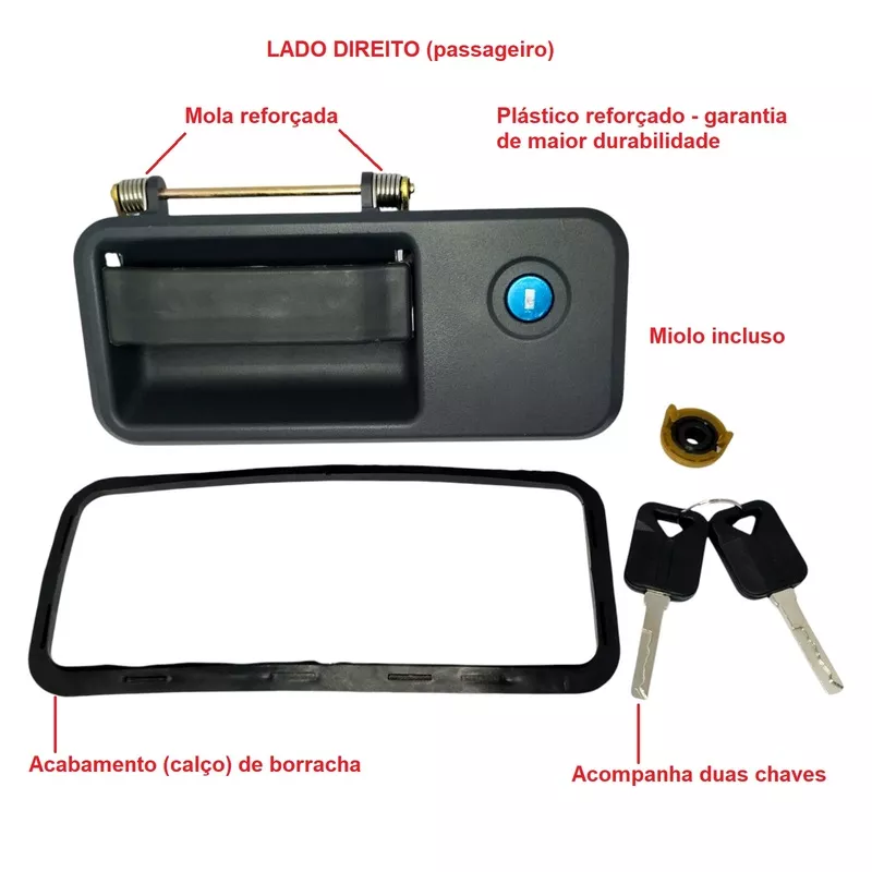 Maçaneta Externa Porta C/ Miolo Volvo Fh Fm Fmx Nh12