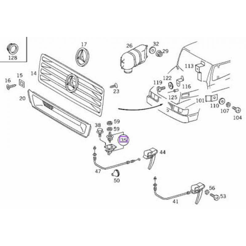 Fechadura Pino Trava Capo Mb 1418 1620 Após 2000