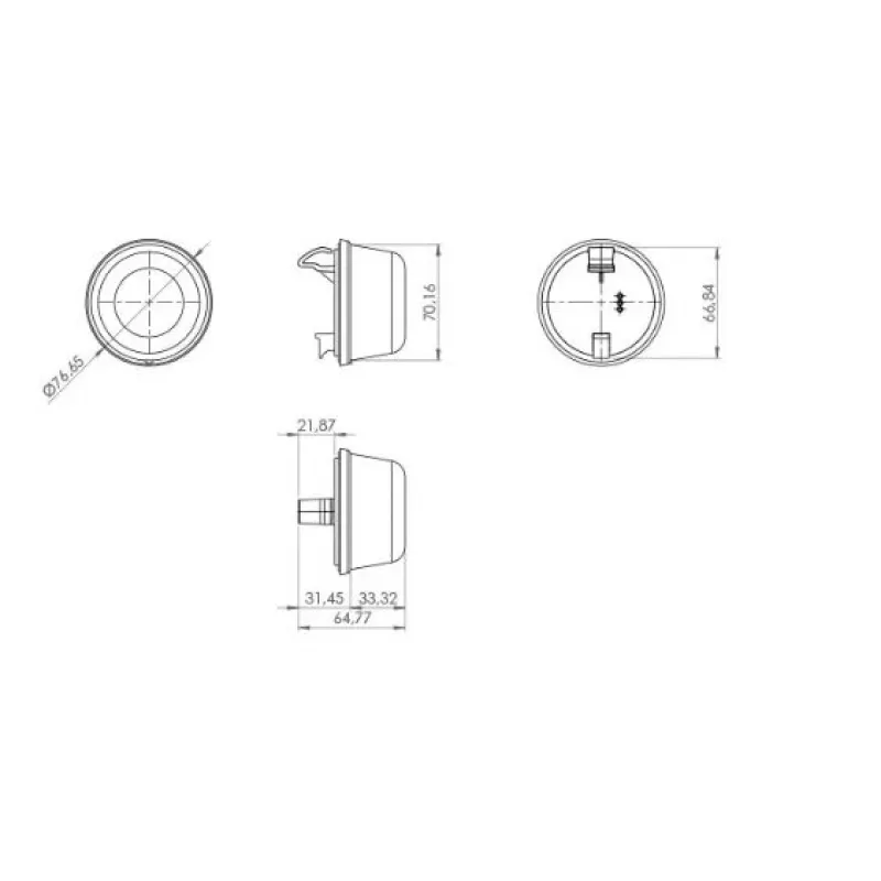 Lanterna Lateral Seta Mb Axor 1938s 1944s Em Policarbonato Cristal