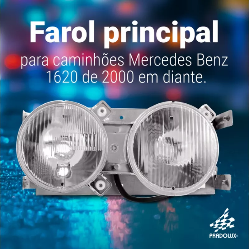 Farol Principal Com Foco Duplo Mercedes Benz Fabricados A Partir De 2000 Esquerdo