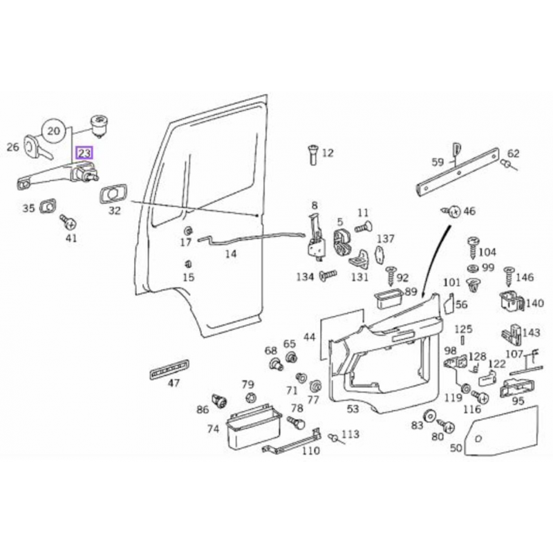 Maçaneta Externa Porta Mercedes Benz 709 710 712 87 A 94