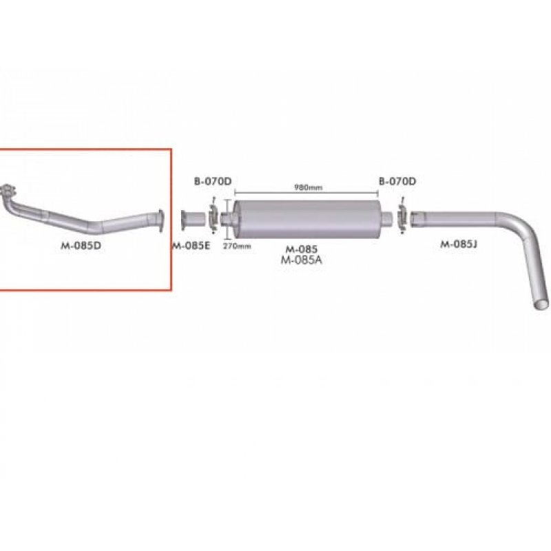 Tubo Motor Escapamento 3½ Pol Mb 1214/1414/1614/1714/2314 Euro 3