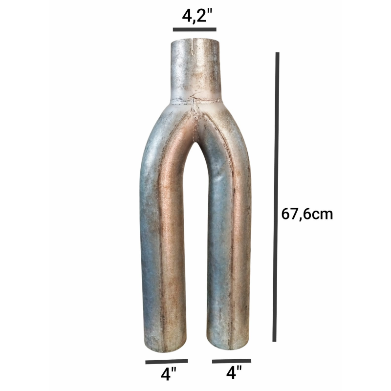 Terminal Escapamento Galvanizado Adaptador 4 