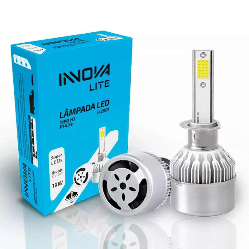 Par De Lampadas Led H1 Branco Frio 6000k Bivolt