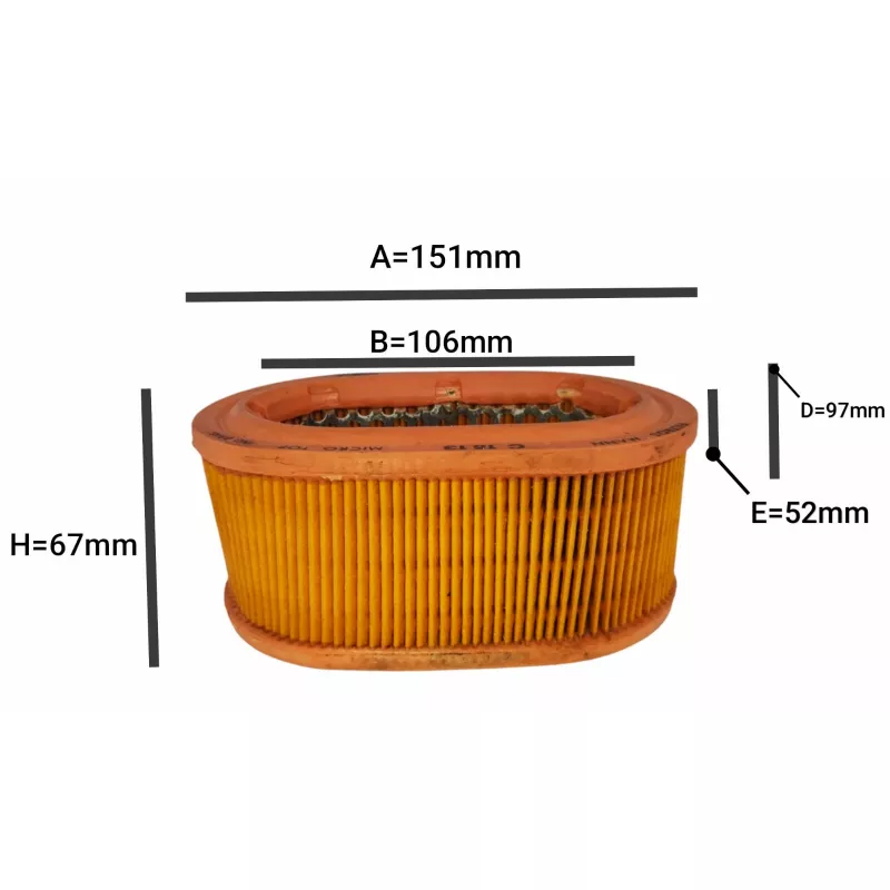 Filtro De Ar Vw Sedan E Brasília Dupla Carburação -alcool Mann C1513