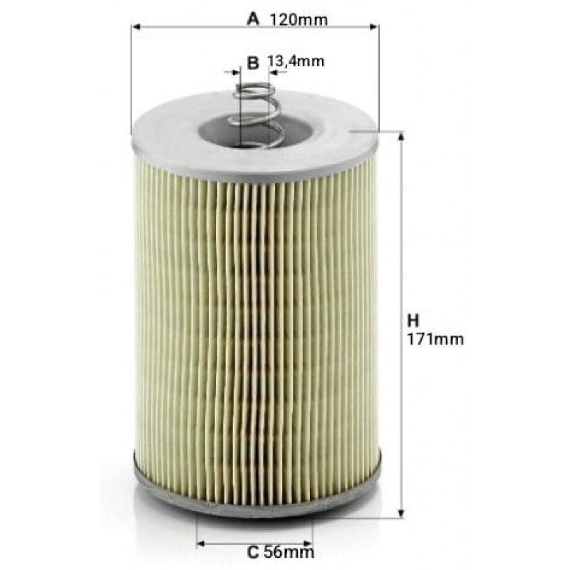 Filtro De Oleo Mann H1275 Mb L1625 1630 1632 Om449 La