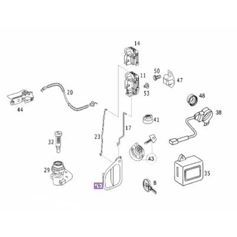 Maçaneta Externa Porta Direita Mercedes Benz Accelo Onibus