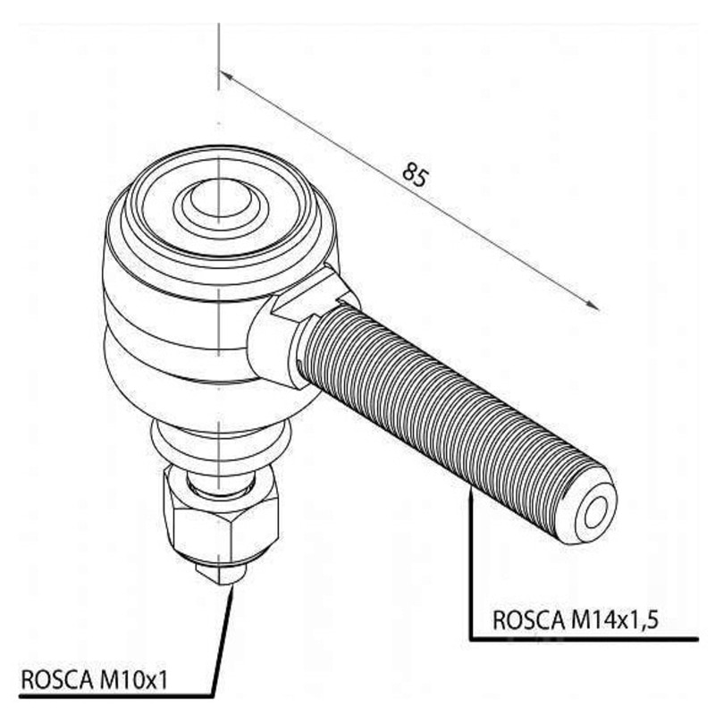 Terminal Direção Direito Volkswagen 8.150 17.210 Ford Cargo