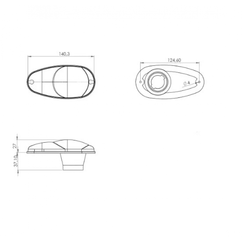 Lanterna Posição Ou Pisca Lateral Retrorrefletor Ford E ônibus Am