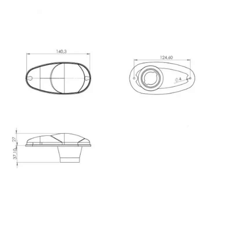 Lanterna Posição Ou Pisca Lateral Retrorrefletor Ford E ônibus Am