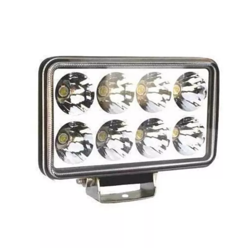 Farol Auxiliar 8 Leds Retangular Bivolt Grosso 60 Mm