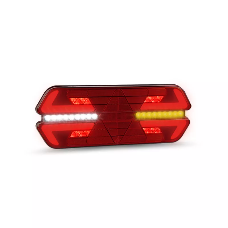 Lanterna Traseira Direita Carreta Triplo X Plus Led Universal Bivolt