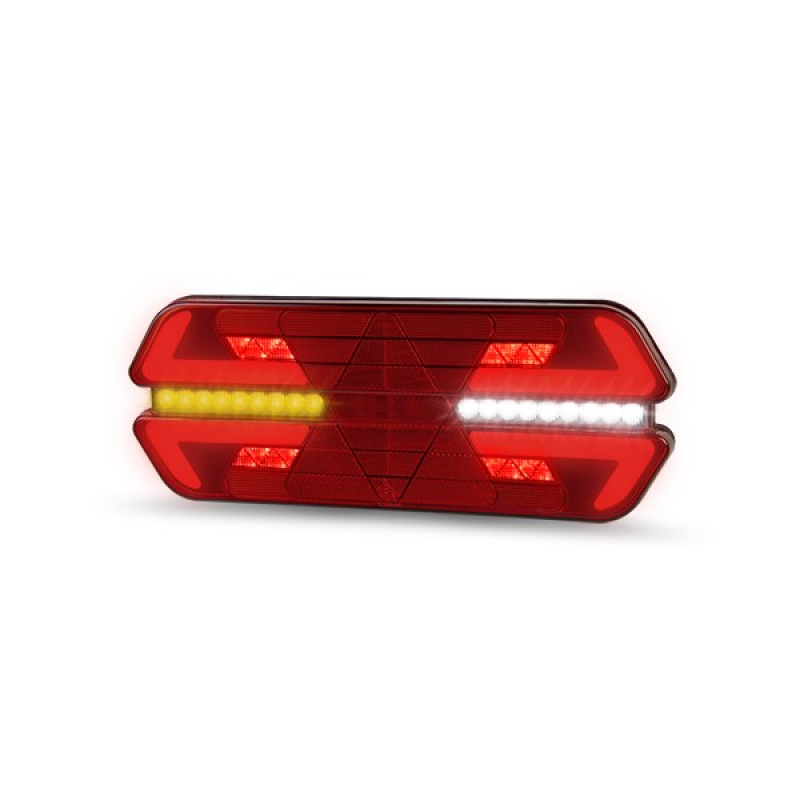 Lanterna Traseira Esquerda Carreta Triplo X Plus Led Universal Bivolt