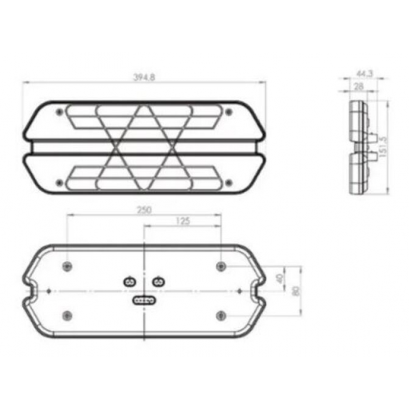 Lanterna Traseira Esquerda Carreta Triplo X Plus Led Universal Bivolt