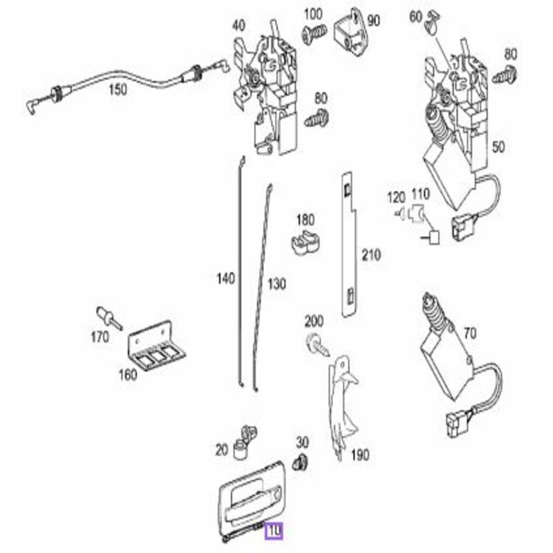 Maçaneta Externa Porta Mercedes Benz 2640s 4144 Actros Axor