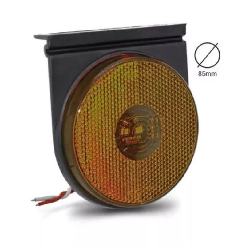 Lanterna Lateral Bivolt Led Com Cabos E Haste Acoplada 85mm Am