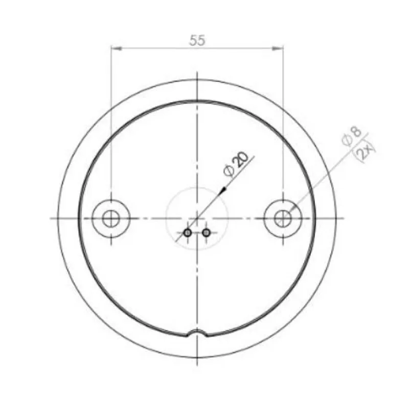 Lanterna Lateral Bivolt Led Com Cabos E Haste Acoplada 85mm Cr