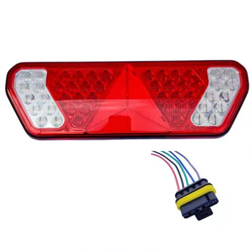 LANTERNA TRASEIRA GUERRA LED CAMINHãO BIVOLT ESQUERDA C/CHICOTE