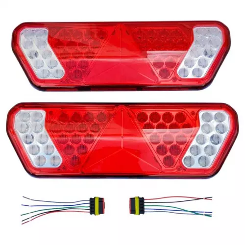 PAR LANTERNA TRASEIRA CARRETA GUERRA LED CAMINHãO 12/24V
