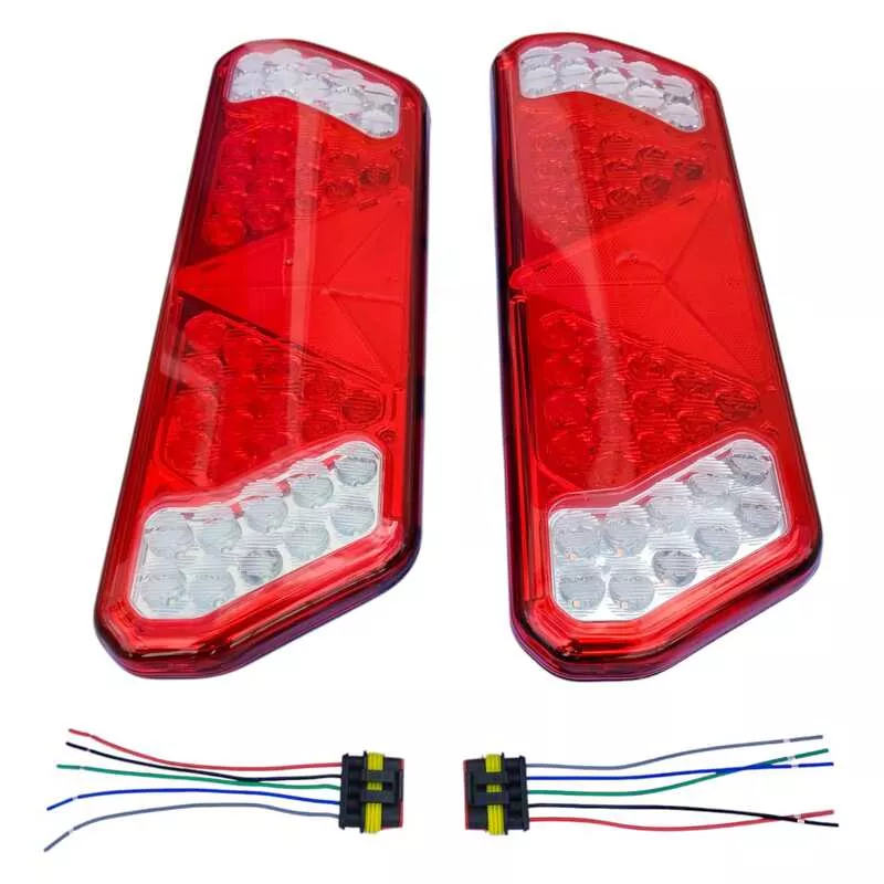 PAR LANTERNA TRASEIRA CARRETA GUERRA LED CAMINHãO 12/24V