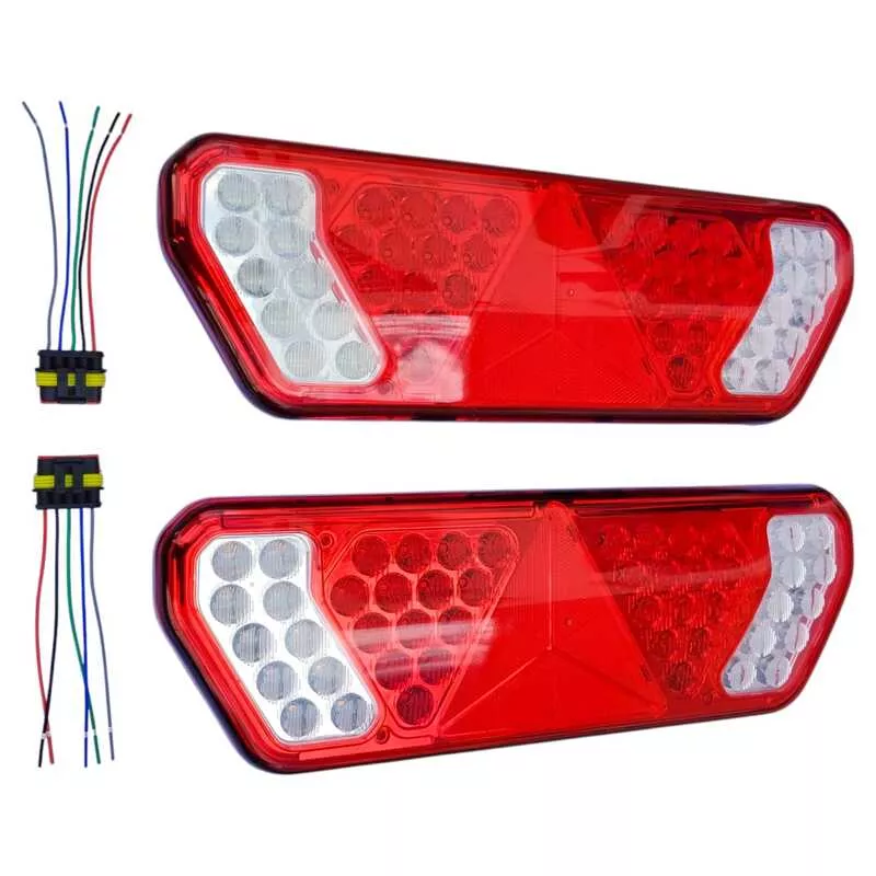 PAR LANTERNA TRASEIRA CARRETA GUERRA LED CAMINHãO 12/24V